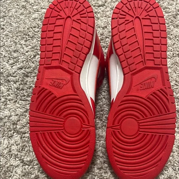 Nike Red and White High-Top Sneakers - Picture 2 of 6